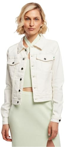 Urban Classics Damen Jeansjacke Ladies Organic Denim Jacket, Farbe offwhite raw, Größe S