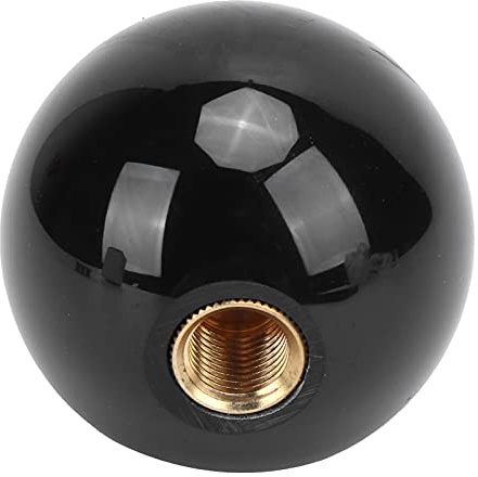 Schalthebelkopf, M12x1,25 Lochgröße Knauf Schaltkugel 54mm Kopfdurchmesser Einfache Installation mit Adapter für die meisten Modelle für die meisten Modelle(Schwarz)