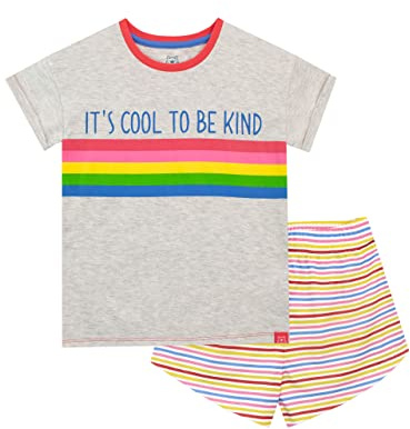Harry Bear Girls Short Pyjamas Rainbow Multicoloured 6-7 Years