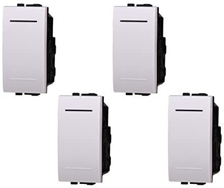 4 Pezzi Pulsante, Compatibile Con Bticino Living Light (Bianco)