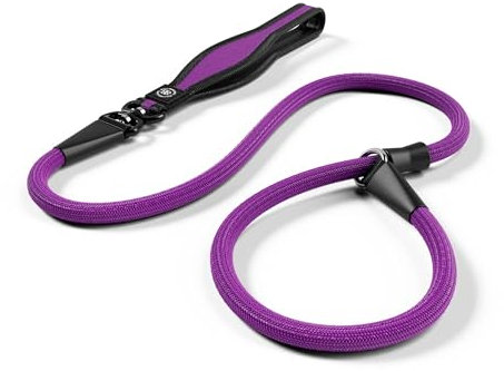 BullyBillows Anti-Pull Anti-Choking Training Dog Lead | 1.2m Active Light Dog Lead Designed With Graded Materials | Suitable For Strong Dogs | Suitable For All dog Breeds | Purple