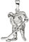 Anhänger Eishockey Spieler mit Puck aus 925 Silber matt-glänzend Herren Unisex