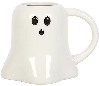Something Different Wholesale Hey Boo Ghost Shaped Ceramic Mug - Spooktacular Halloween Mug for Witches Brew - Ghost Mugs, Halloween Mugs
