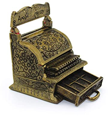 1:12 Skala Vintage Metall Kasse Modell Miniatur DIY puppenhaus wohnkultur Simulation möbel Spielzeug sehr praktisch und beliebt Nützlich und attraktiv