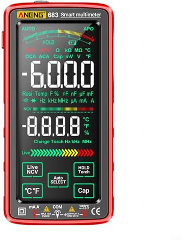 683 FullScreen Digital Multimeter TouchScreen Multimeter USB Li-battery Charging