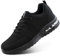 Hitmars Laufschuhe Herren Damen Turnschuhe Sportschuhe Leicht Atmungsaktiv Sneakers Outdoor Fitness Jogging Schwarz Schwarz EU 39