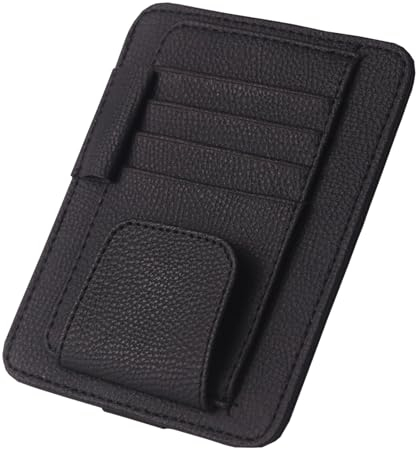 Valart Auto Sonnenbrillenhalter für Auto Gadgets Zubehör schwarzer Auto Brillenhalter Auto Organisation Auto Gadgets Männer Must Haves Auto Essentials Ticket Karten Clip Halter (1 Stück schwarz)
