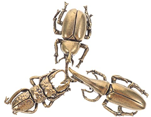 RORPOIR 3stücke Teiliges Messing Vintage Insekten Figur Für Schreibtisch Retro Tischdeko Kleine Brass Statuen Als Für Freunde Und Familie