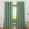 PONY DANCE Leinen Gardinen mit Ösen Wohnzimmer Vorhänge Halbtransparent 2er Set H 245 x B 140 cm Boho Leinenvorhang Semi-Sheer Linen Curtains for Living Room/Bedroom, Olivgrün