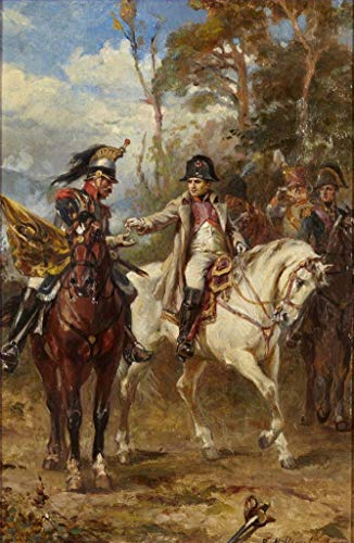 Toperfect Ölgemälde handgefertigt €50-2000 von Lehrern der Kunstakademien, 25 Gemälde, Napoleon zu Pferd, Robert Alexander Hillingford, Militär, Berühmte Gemälde auf Leinwand –2