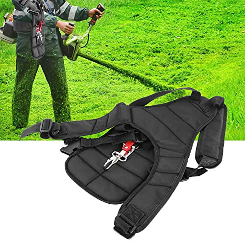 Ejoyous Doppelter Trimmer-Schultergurt, Schulterriemen für Motorsense Einstellbare Doppelschultergurt Tragegurt für Motorsense Rasentrimmer Freischneider