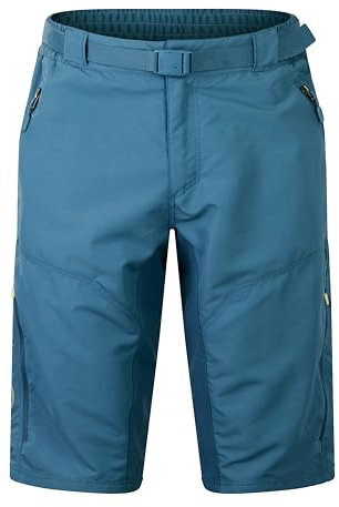 Endura Hummvee Pantalones Cortos amplios con Forro para Hombre, Blue Steel, 3XL