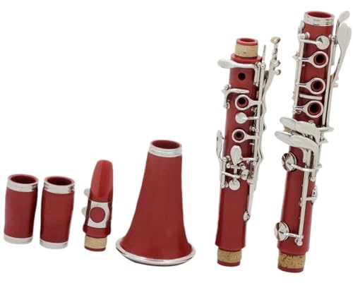 klarinette Rote Klarinette, 17 Tasten, B-B-Ton, Professionelles Holzblasinstrument, Bakelit-Klarinette Mit Box, Musikinstrumententeil