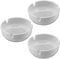 Aschenbecher, 3er Set mit Zigarettenmulde Durchmesser 7.8 cm Höhe 3 cm