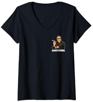 Damen ARNO'S DÜBEL - LECKER BUBATZ - Lecki Bubatz Bubatzliebhaber T-Shirt mit V-Ausschnitt