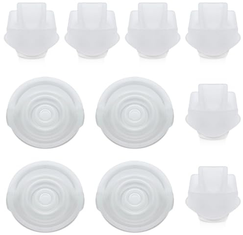 Ersatz 6 Entenschnabelventile / Entenschnabelventil & 4 Silikonmembran/Membran kompatibel mit Elvie Wearable Milchpumpe, Zubehör hergestellt von Durceler, kein Original Elvie Pumpenteile