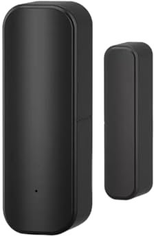 BVAZTVP Sensores de puerta y ventana WiFi, detectores inteligentes de puerta abierta/cerrada para seguridad del hogar, color negro, 1 paquete (batería no incluida)