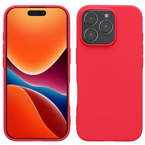 kwmobile Case Compatible with Apple iPhone 16 Pro Case - Soft Slim Protective TPU Silicone Cover - Neon Pink