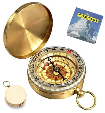 Portable Wasserdicht Kompass mit Leuchtziffern,wasserdichte Wanderung Navigation Kompass, Sprungdeckel Compass für Wandern, Camping und Andere Outdoor Aktivitäten im Freien