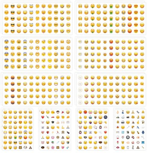 20 Blätter Emoji Sticker, Meme Aufkleber, Smiley Notizbuch Dekoration, Kinderalbum Etiketten, Dekorative Buchstaben Basteln für Jeden Geeignet