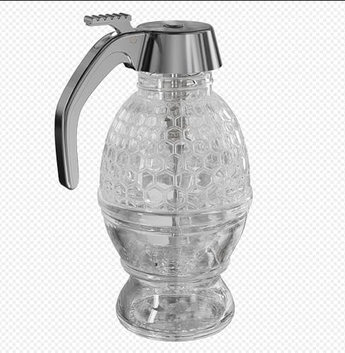 CLEVLI 8oz Glass Honey Dispenser with Airtight Lid & Exclusive Silicone Mat – Container for Honey, Syrup & Sauces Bottle | Mess-Free, Easy-Pour Design Jar| Premium Quality Glass Pot | Custom Gift Box