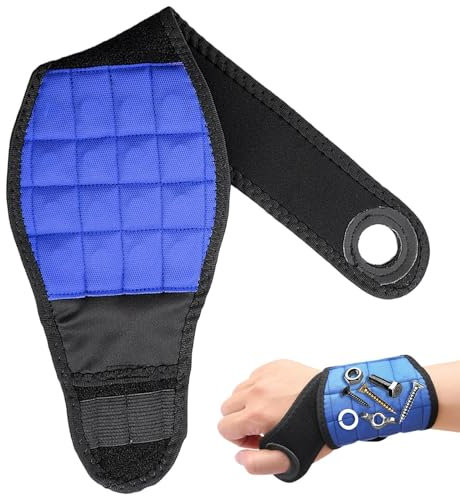Jlkegfdf Magnetisches Armband, verstellbare Schraubenhalterung, Handgelenkstütze, praktisches Gadget, Handwerker-Werkzeuge, Elektriker-Armband für Väter, Freunde