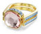 Swarovski Bague Chroma, Taille coussin, Multicolore, Placage de ton or