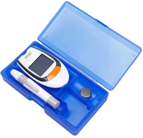 EWANTO 2x Blutzuckermessgerät Glucometer Diabetes Diagnostik Bluttest Blutzuckermessung Selbstkontrolle Schmerzfrei stechen