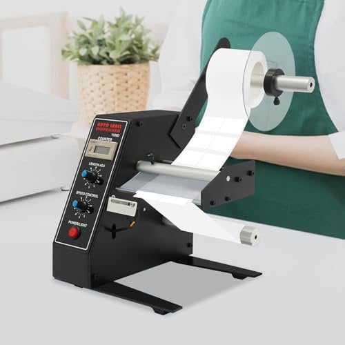 Automatischer Etikettenspender, Geschwindigkeitsregulierbarer Etikettenspender, Anwendbare Etikettenlänge 10-150mm, Zählender Etikettenspender, für Bekleidungsindustrie, Schulen, Supermärkte