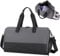 Clufar Reisetasche Herren Leder 32L Wasserdicht Sporttasche Herren mit Schuhfach für Fitness Gym Duffel Bag Fussball Tasche Saunatasche Weekender Damen Schwimmtasche Grau für Sport Reisen Grey