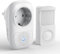 Sonnette sans Fil Exterieur Etanche, JeaTone 150M Sonnette de Porte IP65 Étanche Carillon Electronique, Sonnette de Porte avec Fonction de Charge, 58 Mélodies, 4 Niveaux de Volume, Lumière LED, Blanc