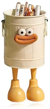 DAKLOP Pot à crayons rétro personnalisable (8,5 x 12 cm), grande capacité, idéal pour le bureau et le télétravail