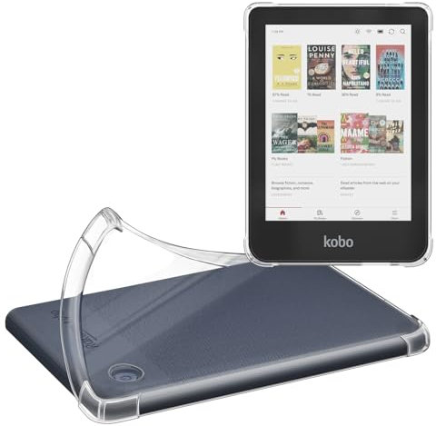 Custodia per Kobo Clara Colour 6 / Kobo Clara BW 6 (2024)/ Clara 2E 6 eReader (2022), Ultra Sottile Protettiva Cover Trasparente Posteriore in TPU Morbido, Clear
