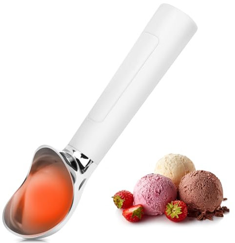 Gugxiom Electric Heated Ice Cream Scoop, Rechargeable Electric Ice Cream Scoop, Rechargeable Icecream Scoop with LED Display, IP67 Waterproof, Self Heating Ice Cream Scooper