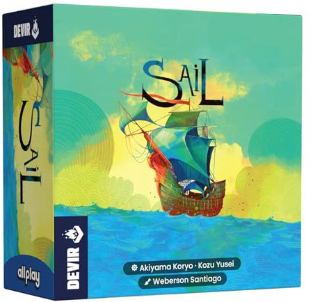 Devir - Sail, Brettspiel für zwei Personen, schnelles und kooperatives Spiel, Duell-Bassspiel (BGSAPS)
