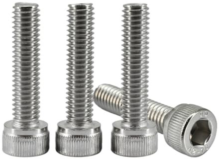 Genérico Tornillo de Cabeza Hueca Hexagonal de Acero Inoxidable M1.4 M1.6 M2 M2.5 M3 M4 M5 M6, Perno Allen DIN912, 3-200 Piezas, Longitud del Tornillo 3-110 mm(7mm,M3 (8Pcs))