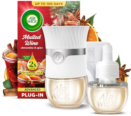 Air Wick Mulled Wine Advanced Electrical Plug-In Kit, 19ml, Lasts for up to 100 days