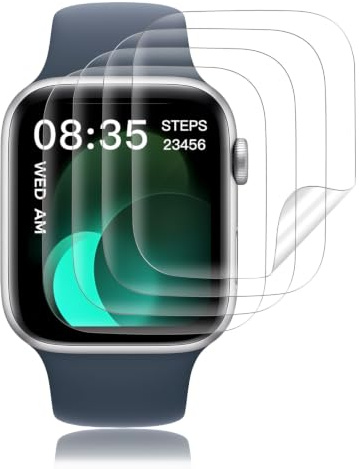 Carantee 4 Stück Schutzfolie für Panzerglas für Apple Watch se/6/5/4 40mm | 0,33 mm Selbstheilende TPU Kratzfeste Displayschutzfolie, Anti-Fingerprint Blasenfreie, Hohe Touch-Empfindlichkeit Schutzglas