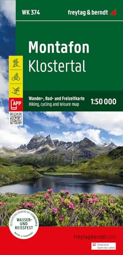Montafon, Wander-, Rad- und Freizeitkarte 1:50.000, freytag & berndt, WK 374: Klostertal - Silvretta, mit APP, wasserfest und reißfest (freytag & berndt Wander-Rad-Freizeitkarten, Band 374)
