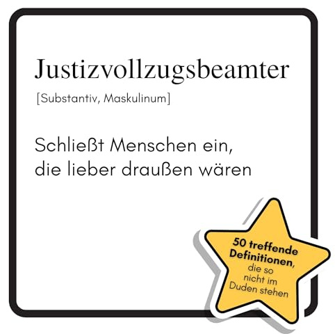Justizvollzugsbeamte: Schließt Menschen ein, die lieber draußen wären. Das lustige Geschenkbuch für Mann, Frau, Kollege, Freund zu Geburtstag, Weihnachten