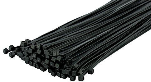 Cable Ties Black Strong Tie Wraps-Zip Ties Nylon Small-Large Sizes 300 x 7.6mm Pack of 20