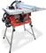 LUMBER JACK 10 Table Saw Multi-Purpose, Professional with Portable Folding Legs and Wheels Rolling Site Trade Workstation 254mm Powerful 1800W Motor