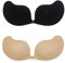 FLORATA Ladies Sexy Reusable Invisible Strapless Self Adhesive Push-up Bra Stick On Gel Backless Silicone Bras for Women(2 PCS), Mango Black+mango Nude, B