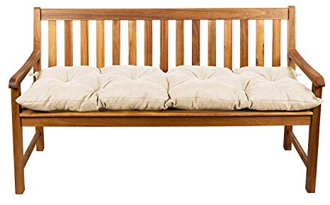 Gutekissen® Bankauflage Stuhlkissen Hollywoodschaukel Garten LS (150x50, Creme)