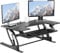 VIVO 107cm Height Adjustable Stand Up Desk Converter, V Series, Quick Sit to Stand Tabletop Dual Monitor Riser Workstation, Black, DESK-V000VL