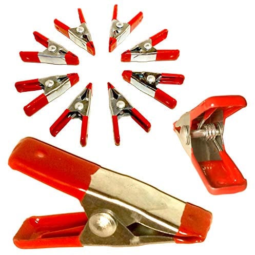 2 8 Pieces Metal Spring Clamp Set 2inch / 50mm zinc Plated Vinyl Coated Grips UK by poundfox