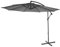 Mendler Ampelschirm Acerra, Sonnenschirm Sonnenschutz, Ø 3m neigbar, Polyester/Stahl 11kg ohne Ständer - grau