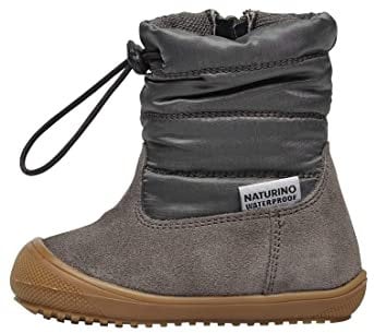 Naturino Hochalpen Wp, Stivali Doposci Primi Passi Unisex - Bimbi 0-24, Grigio Dark Grey, 21 EU