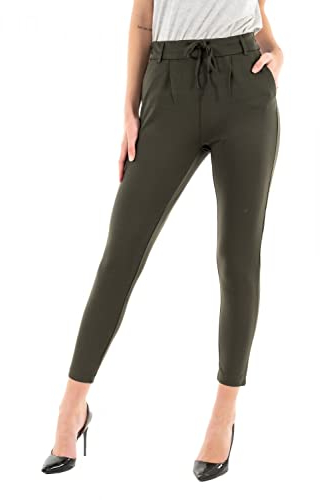 Only Onlpoptrash Easy Colour Pant PNT Noos'' Pantalons, Peat 01, S / 34L Femme