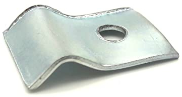 Zaun Befestigung Maschendraht Doppelstabmattenzaun Klemme Spanndraht Halter 10x (Natur) ohne Schraube